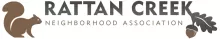 Picture of  a squirrel and the Rattan Creek logo